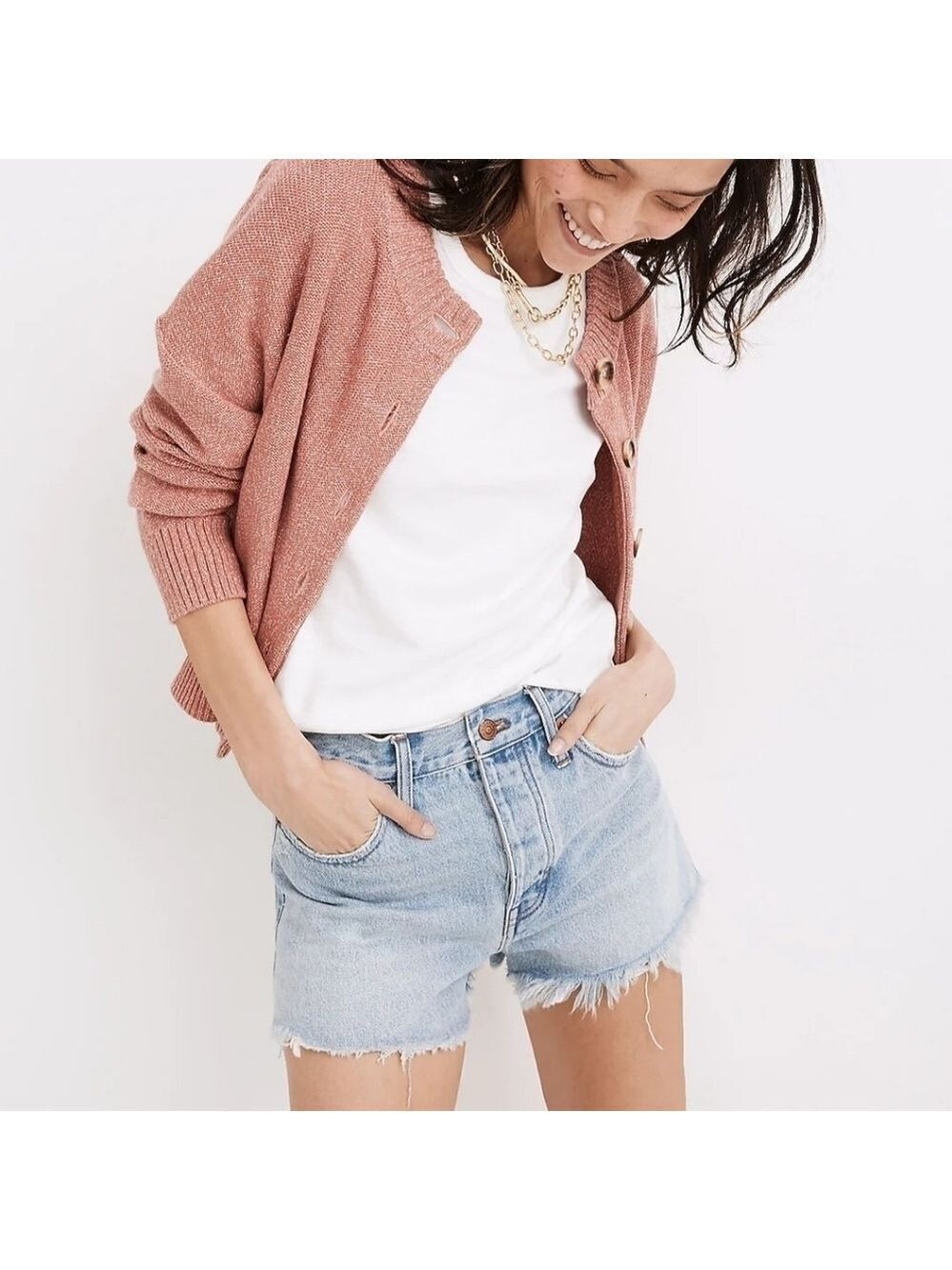 Madewell Relaxed Denim Shorts in Cedarcroft Wash